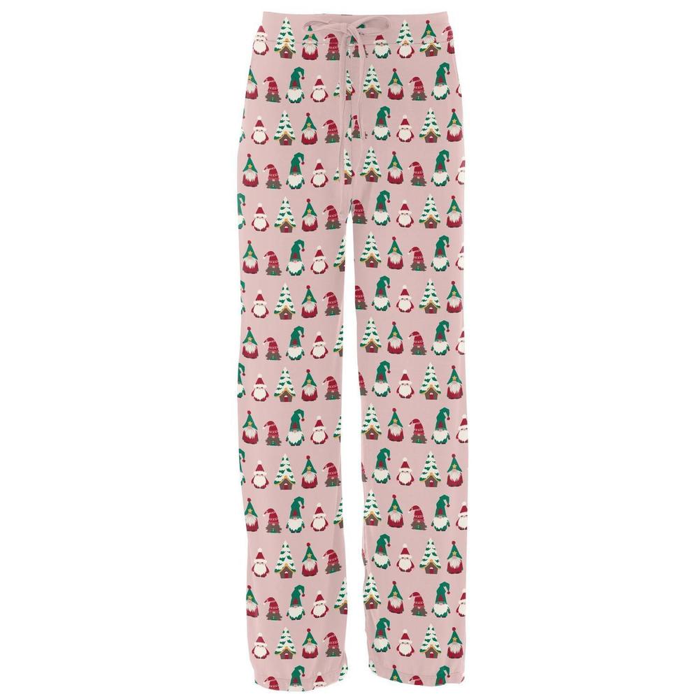 NEW KICKEE women's print lounge pants in baby rose gnomes